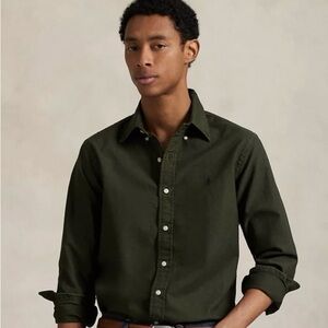 Ralph Lauren Olive Green Casual Button Down Shirt